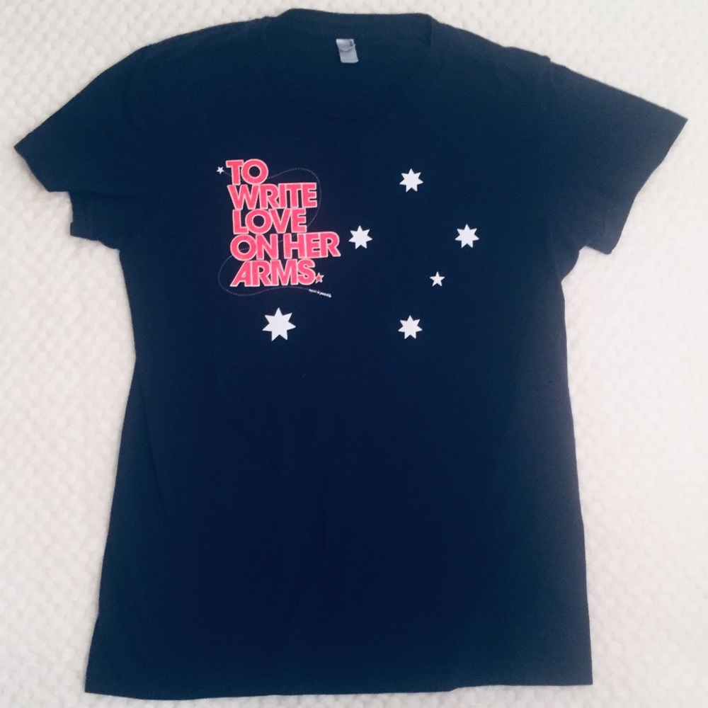 TWLOHA Australian print T-shirt Y2K punk pop emo